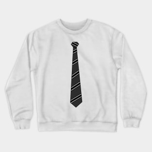 Business Casual Mock Black Tie Crewneck Sweatshirt